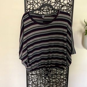 Multicolored drawstring top